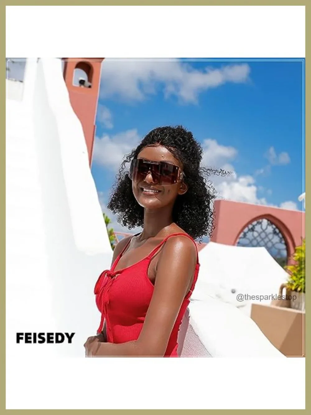 Oversized One Piece Wrap Sunglasses for Men Women UV400